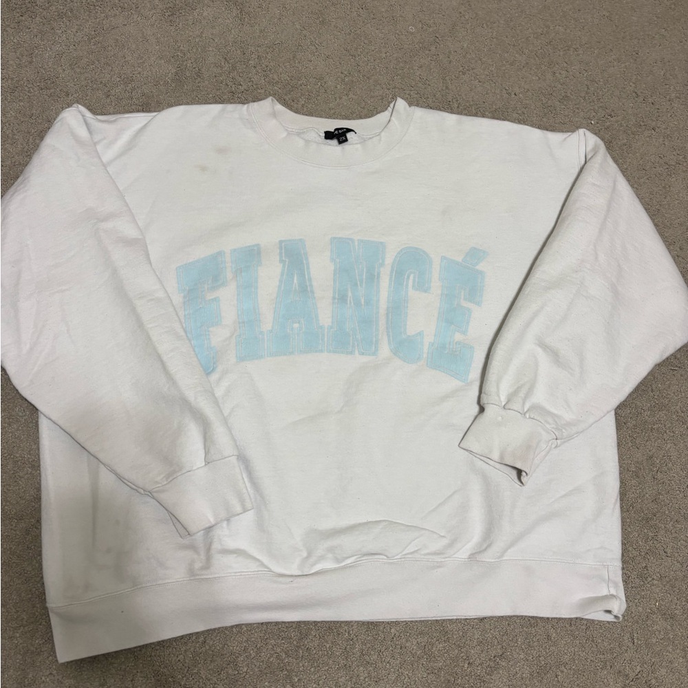 The Bar crewneck 'FIANCÉ' Print